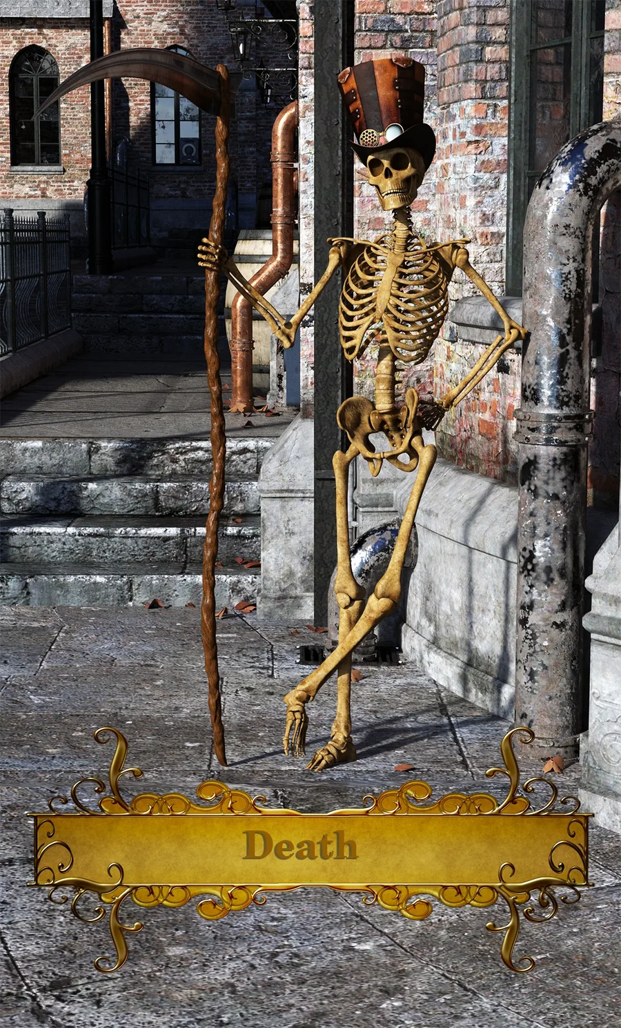 Death from Brynna Morgan’s Steampunk Tarot